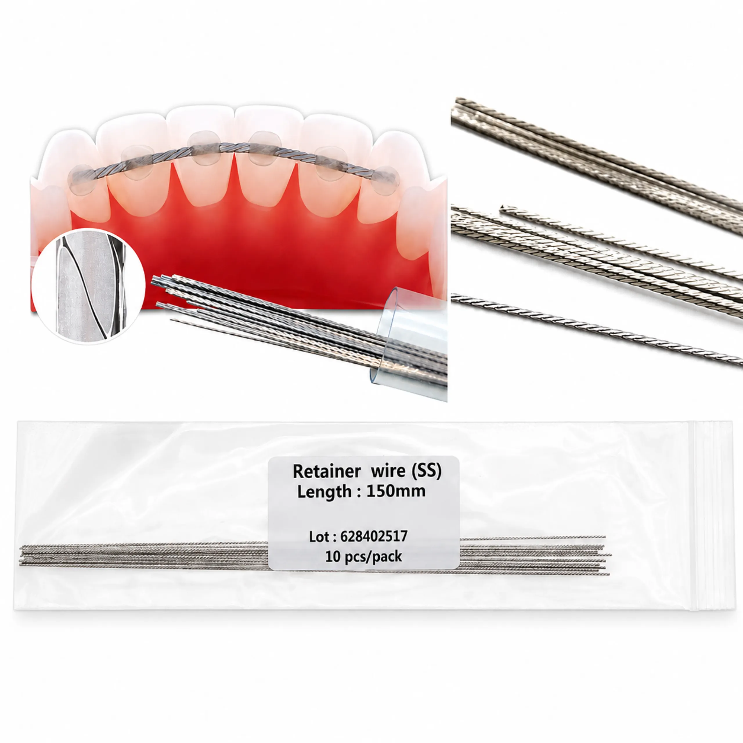 Flat lingual retainer wire