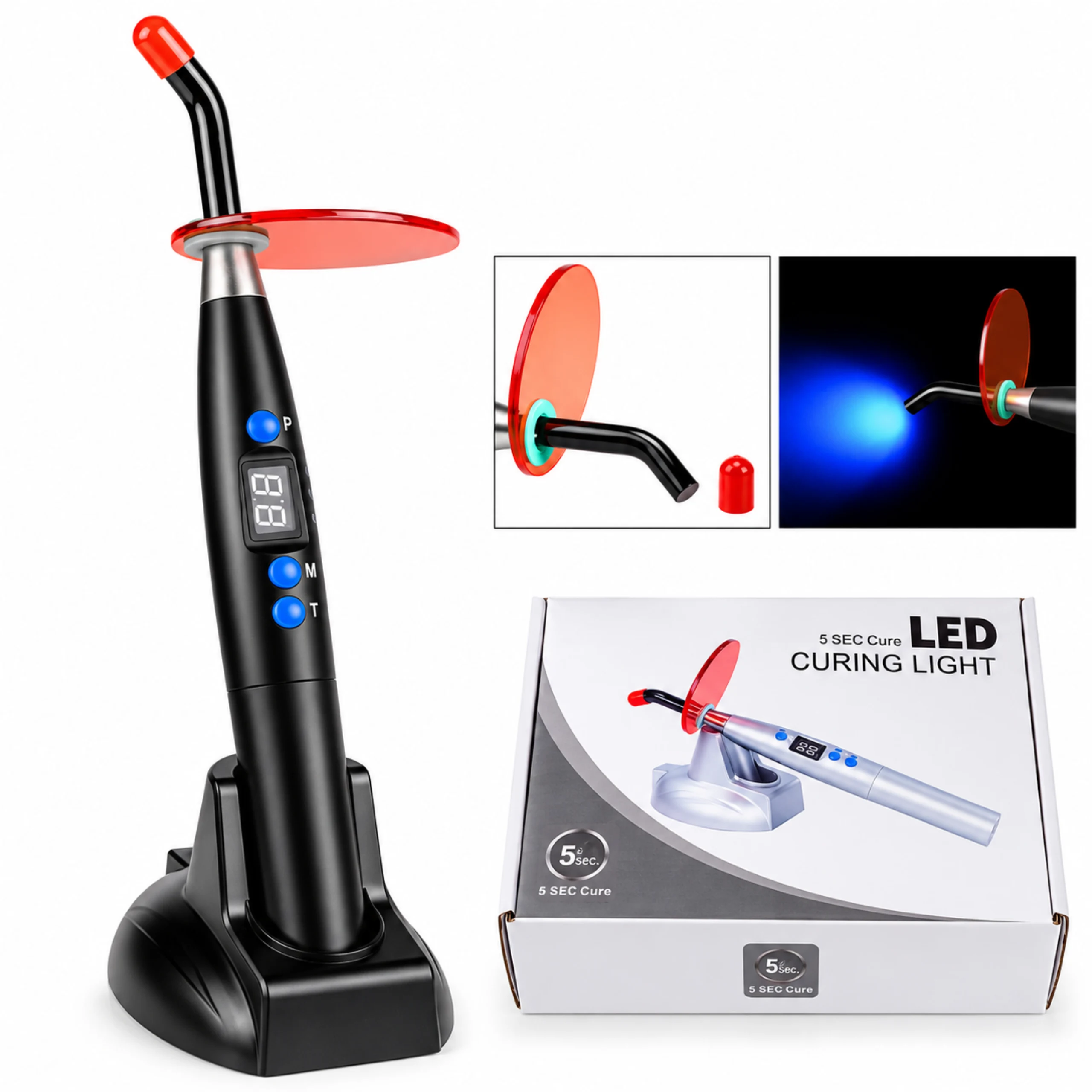 Dental 10W Wireless LED Curing Light 2000mW/cm²