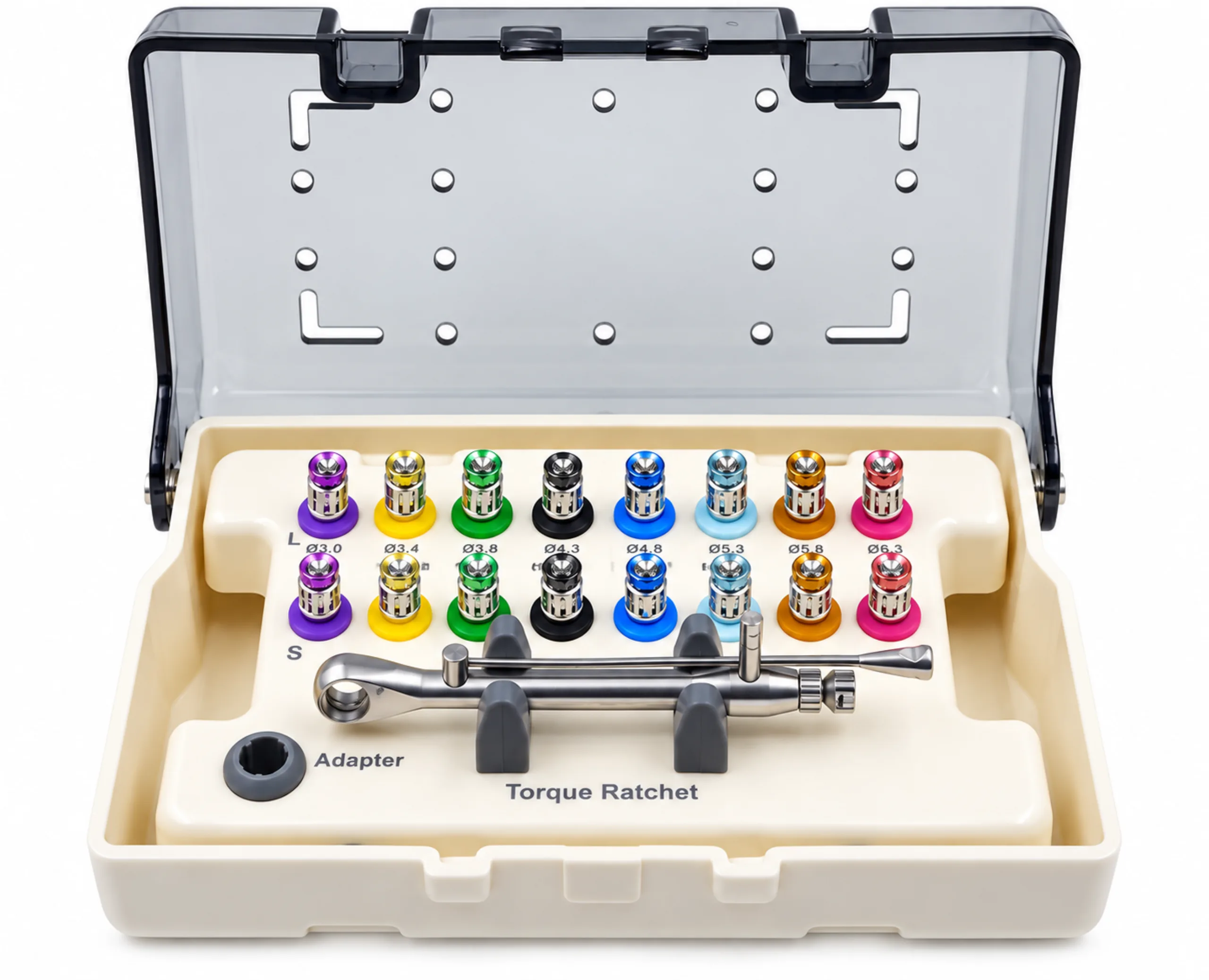 Universal Dental Implant Prosthetic Kit with Torque Wrench and 16 Drivers